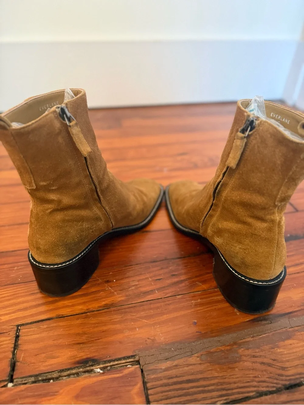 Everlane Suede Mid-Calf Block Heel Boots